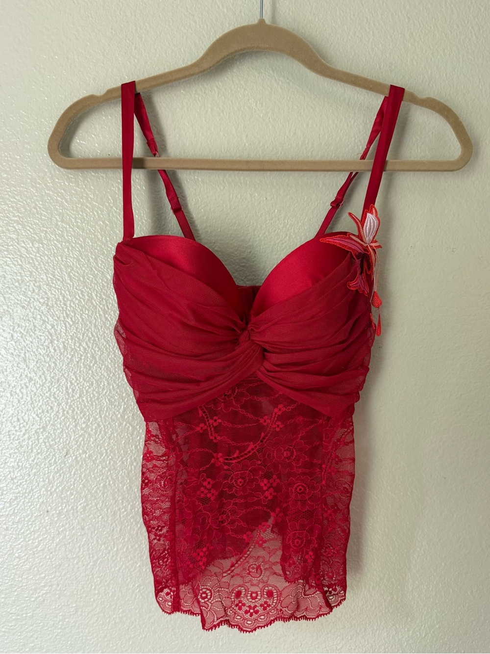 Ravage Women’s VTG Red Lace Corset Top
